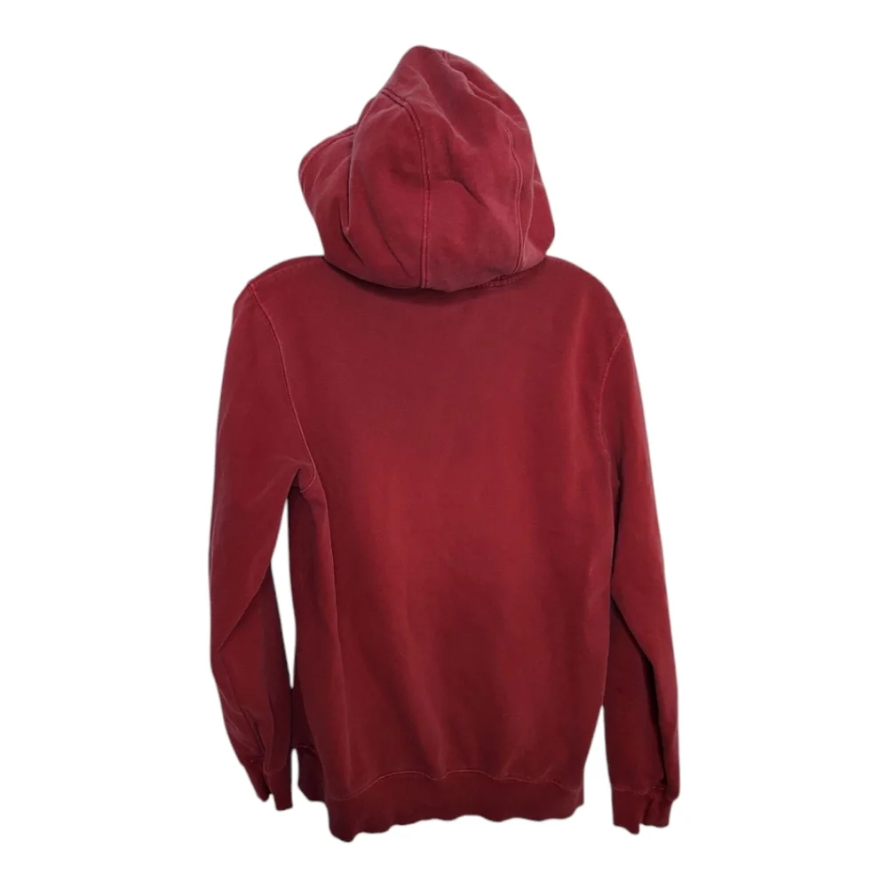 🍋5/$25The North face Mens Garment Dye Fleece Red Hoodie Small 052 - Picture 2 of 6